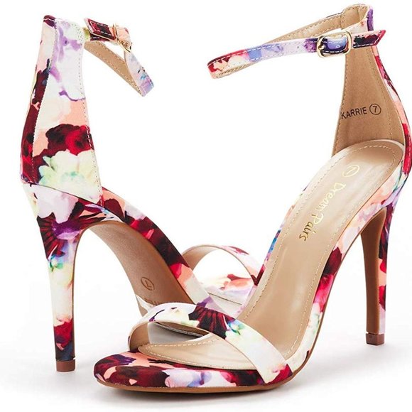 Dream Pairs Shoes - DREAM PAIRS Karrie Floral Stiletto Pump Sandals 7